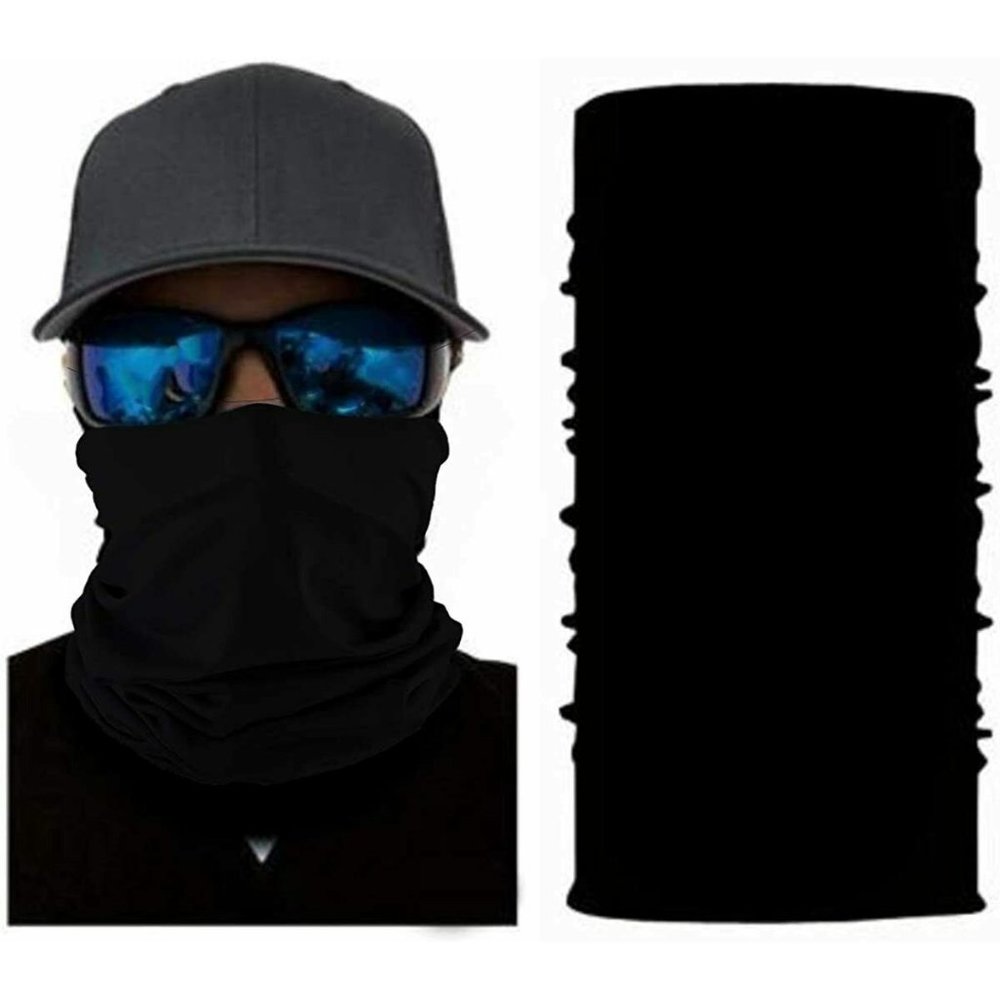 Solid Black Balaclava Scarf Neck Fishing Hunting Shield Sun Gaiter Headwear Mask